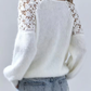 Camisola de senhora ombro a ombro com detalhes em renda