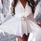 Vestido de menina com gola e cinto