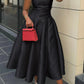 Vestido de menina com decote em V e cintura evasé