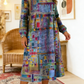 Vestido de mulher em algodão com detalhes em renda