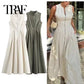 TRAF Vestido comprido sem mangas com fecho