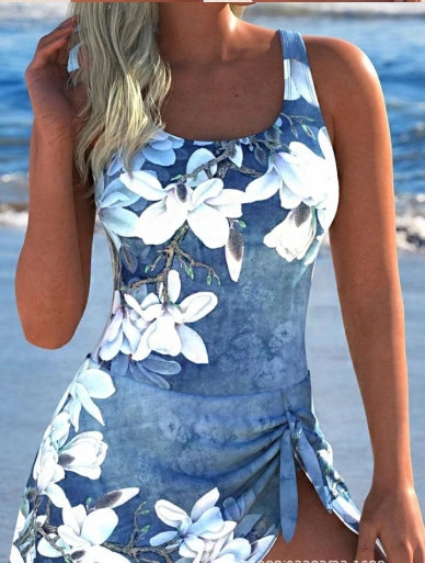 🏖️Fato de banho sem mangas camuflado da moda