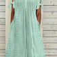 Vestido elegante com decote em V para mulher
