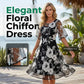 【Tamanhos S-3XL】🌸Vestido elegante de chiffon para mulher com estampado floral