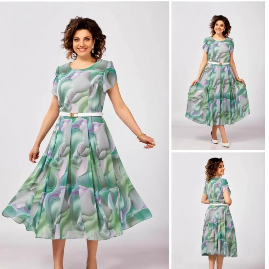 🔥🥰[S-5XL] Vestido de chiffon novo e elegante de alta qualidade