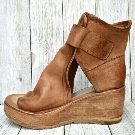 Sandálias ortopédicas para mulher com fivela estilo boho