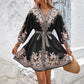 Vestido de chiffon com decote em V 2025