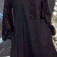 Vestido de menina com lantejoulas patchwork