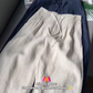 Calças largas de linho para mulher da moda para o verão