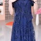 Conjunto de casaco de malha e vestido para mulher bordado com strass