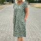 Tahlia™ - Vestido com estampado fino e gola redonda