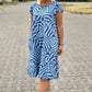 Tahlia™ - Vestido com estampado fino e gola redonda