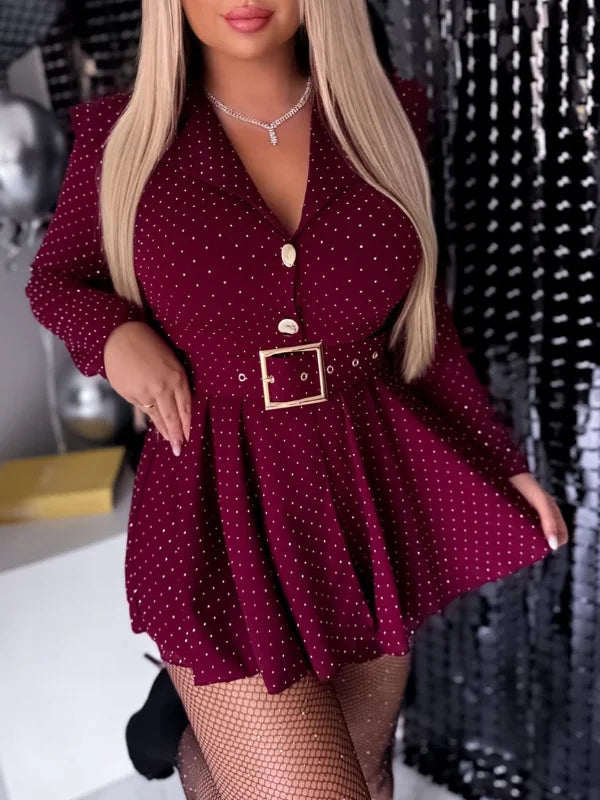 Vestido de menina com gola e cinto
