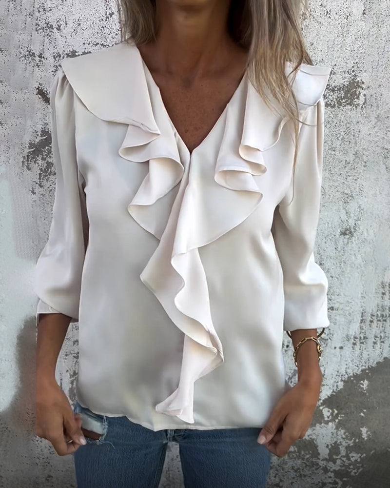 Blusa Elegante com Folhos