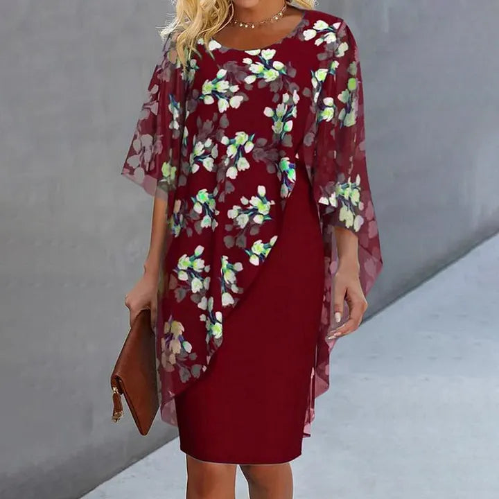 📢📢⏰ Conjunto feminino elegante: blusa e vestido floral