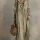 Vestido comprido feminino casual e elegante com estampado às riscas e folhos para férias
