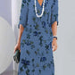 Vestido com estampado floral e cintura dupla