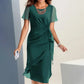 Vestido elegante de cor única