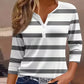 Blusa universal às riscas de manga comprida