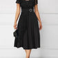 Vestido elegante de renda para mulher com decote em V