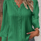 Camisa de senhora em renda, elegante e moderna, de cor sólida