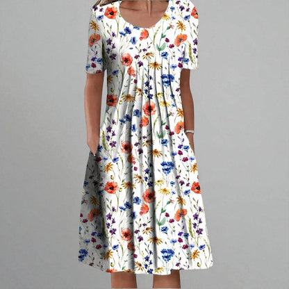 Vestido midi fluído