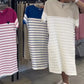 Vestido Listrado Coração