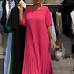 Vestido solto casual simples para senhoras da moda de verão