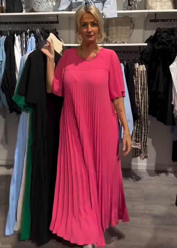Vestido solto casual simples para senhoras da moda de verão
