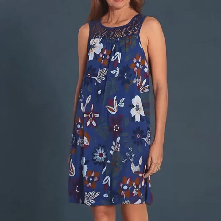 💥🔥 Vestido estampado sem mangas