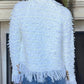 Casaco Cardigan Elegante com Borlas para Mulher