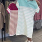 Vestido Listrado Coração