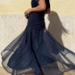Vestido elegante de chiffon para mulher