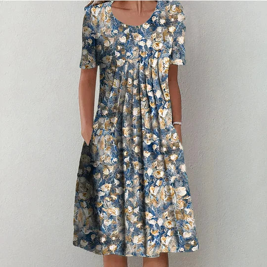 Vestido midi fluído