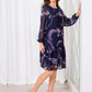 Vestido elegante com mangas franzidas