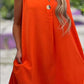 [S-2XL] 💖Vestido liso sem mangas com decote em V e botões decorativos