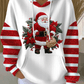 Sweatshirt feminina com estampa de Pai Natal