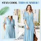 ⏰💃 Vestido Elegante de Cor Sólida para Mulher com Decote em V e Recortes