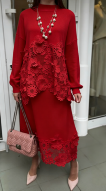 Conjunto de malha com renda