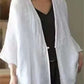 Cardigan de malha fluido e confortável em linha A grande