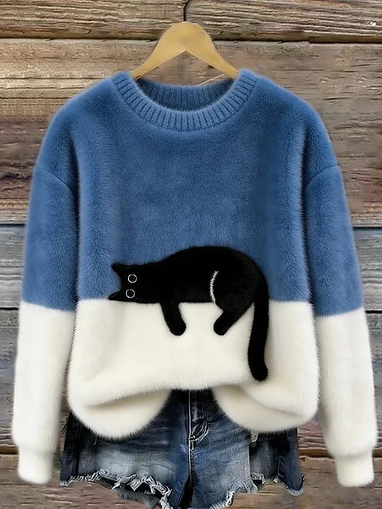 🔥 Sweatshirt de mulher com estampa de gato