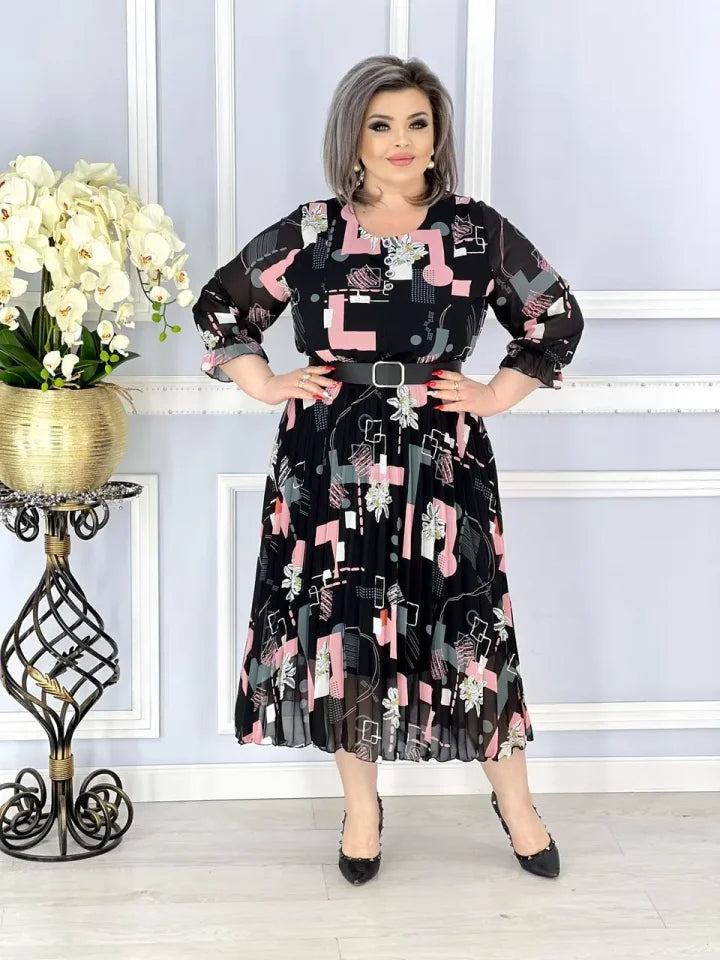 🔥😍 Vestido de chiffon estampado de alta qualidade S-5XL