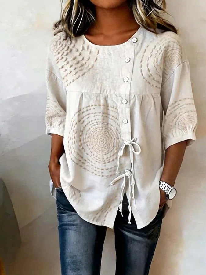 Camisa casual de mulher com estampa
