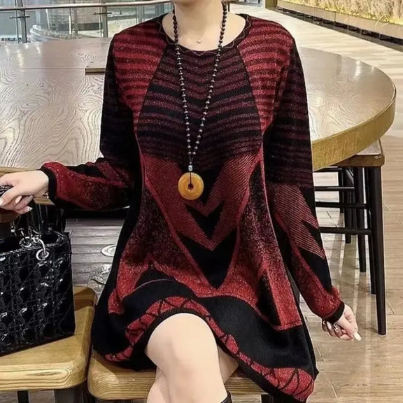 Camisola longa e quente para mulher