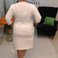 Vestido slim para mulher com fecho e manga média