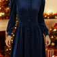 Vestido de Natal para mulher em veludo plissado