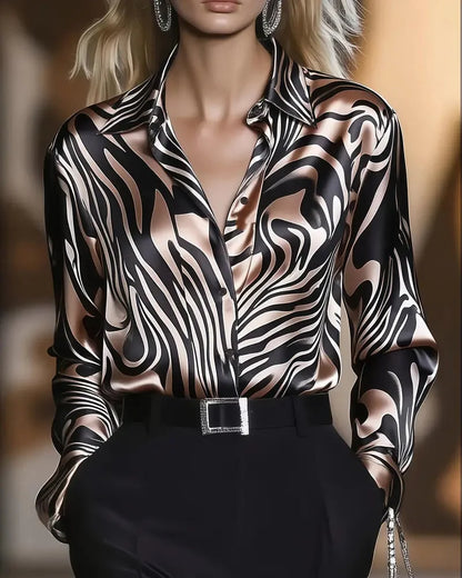 Camisa estampada elegante e elegante