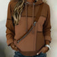 Sweatshirt de mulher moderna com blocos de cores