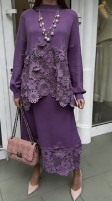 Conjunto de malha com renda