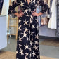 Vestido com estampado artístico em estilo boémio